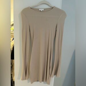 Meshki Bell Sleeve Nude Dress NWOT